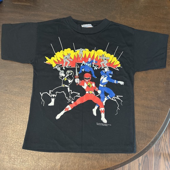Spin Offs Other - Mighty Morphin Power Rangers Vintage Kids Black T-Shirt M Youth 1990s Monster